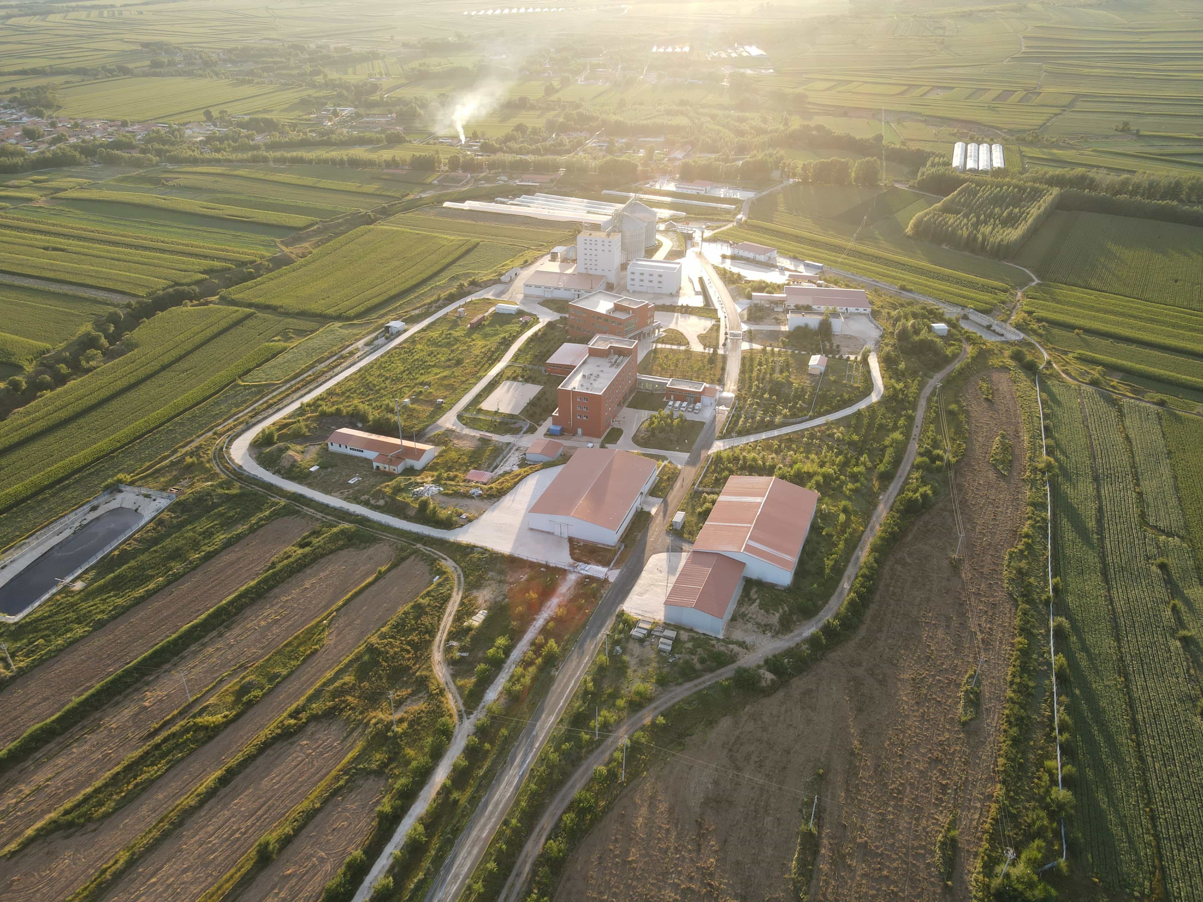 Aerial view of breeding base